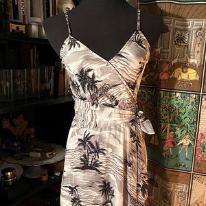 Betsey Johnson Hawaiian Silk Dress Size Petite